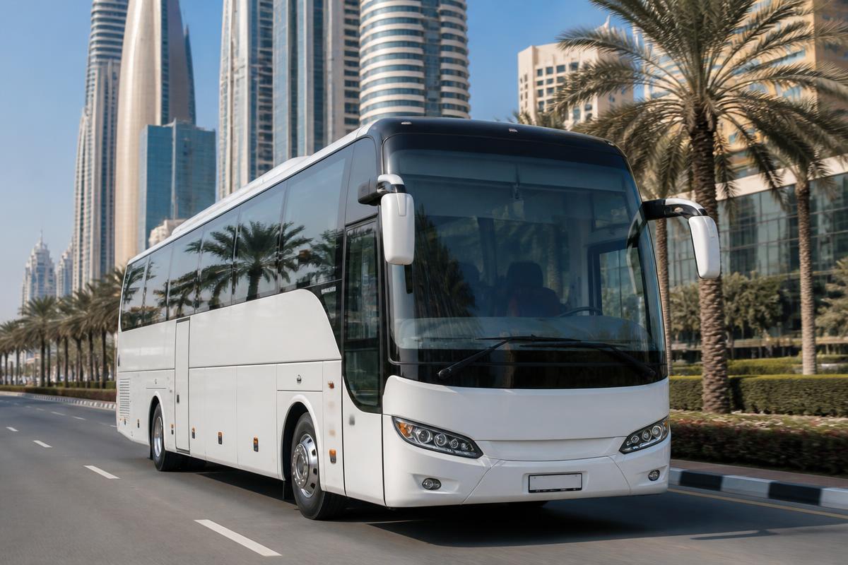 35-Seat Luxury Bus with driver in Dubai