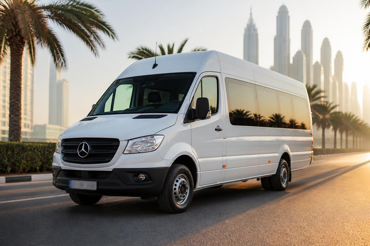 Mercedes Sprinter with driver in Dubai