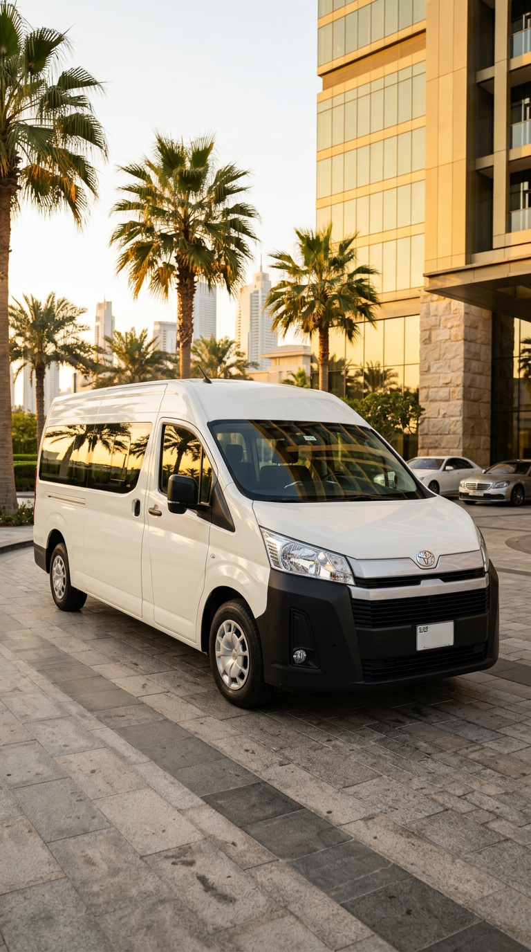 15-Seat Van with driver in Dubai